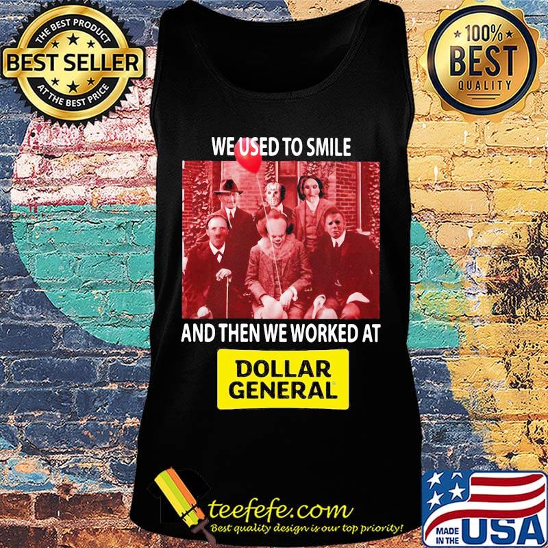 Halloween horror characters we used to smile and then we worked at dollar genral s Tank top Halloween horror characters we used to smile and then we worked at dollar genral s Tank top