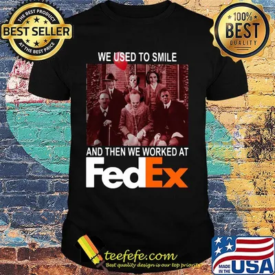 Halloween horror characters we used to smile and then we worked at fedex shirt