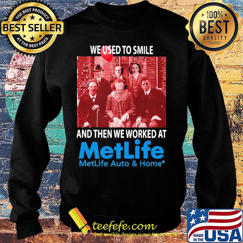 Halloween horror characters we used to smile and then we worked at metlife auto and home s Sweater Halloween horror characters we used to smile and then we worked at metlife auto and home s Sweater