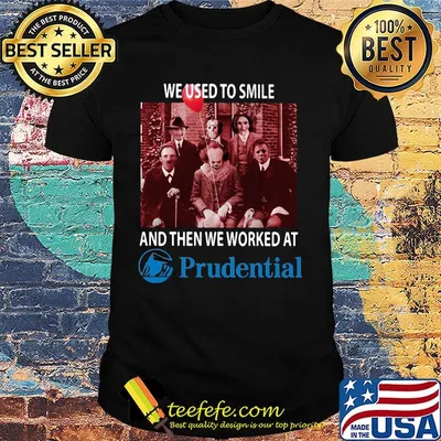Halloween horror characters we used to smile and then we worked at prudential shirt