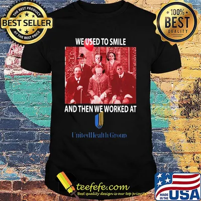 Halloween horror characters we used to smile and then we worked at united health groud shirt