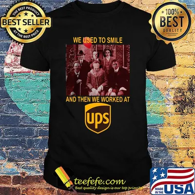 Halloween horror characters we used to smile and then we worked at ups shirt