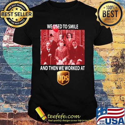 Halloween horror characters we used to smile and then we worked at ups  shirt
