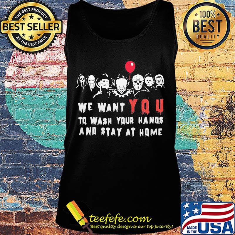 Halloween horror characters we want you to wash your hands and stay at home s Tank top Halloween horror characters we want you to wash your hands and stay at home s Tank top