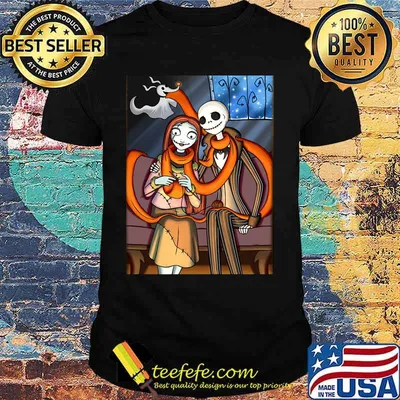 Halloween jack skellington and girlfriend shirt
