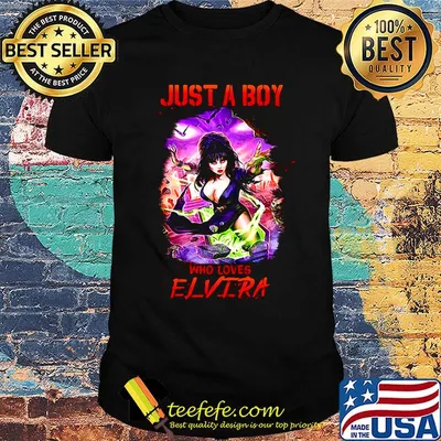 Halloween just a boy who loves elvira shirt