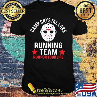 Halloween michael myers camp crystal lake running team run for your life stars shirt