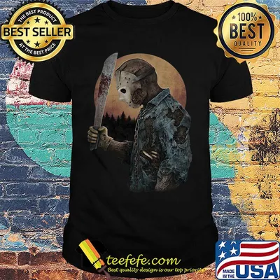 Halloween michael myers holding knife moon shirt