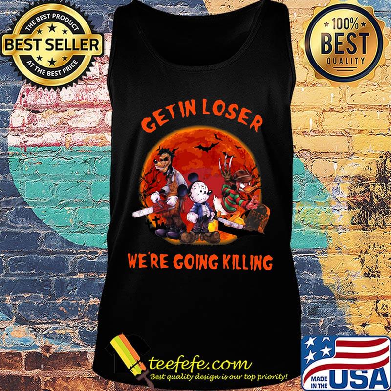 Halloween mickey mouse horror characters get in loser we're going killing sunset s Tank top Halloween mickey mouse horror characters get in loser we're going killing sunset s Tank top