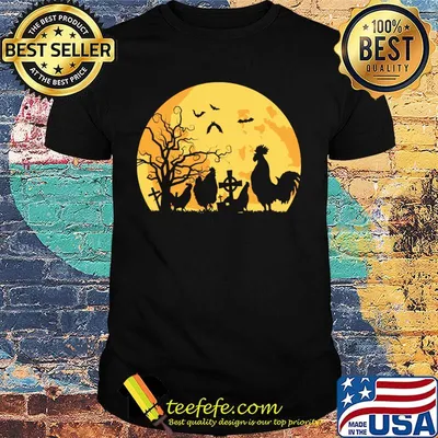 Halloween moon chicken classic shirt
