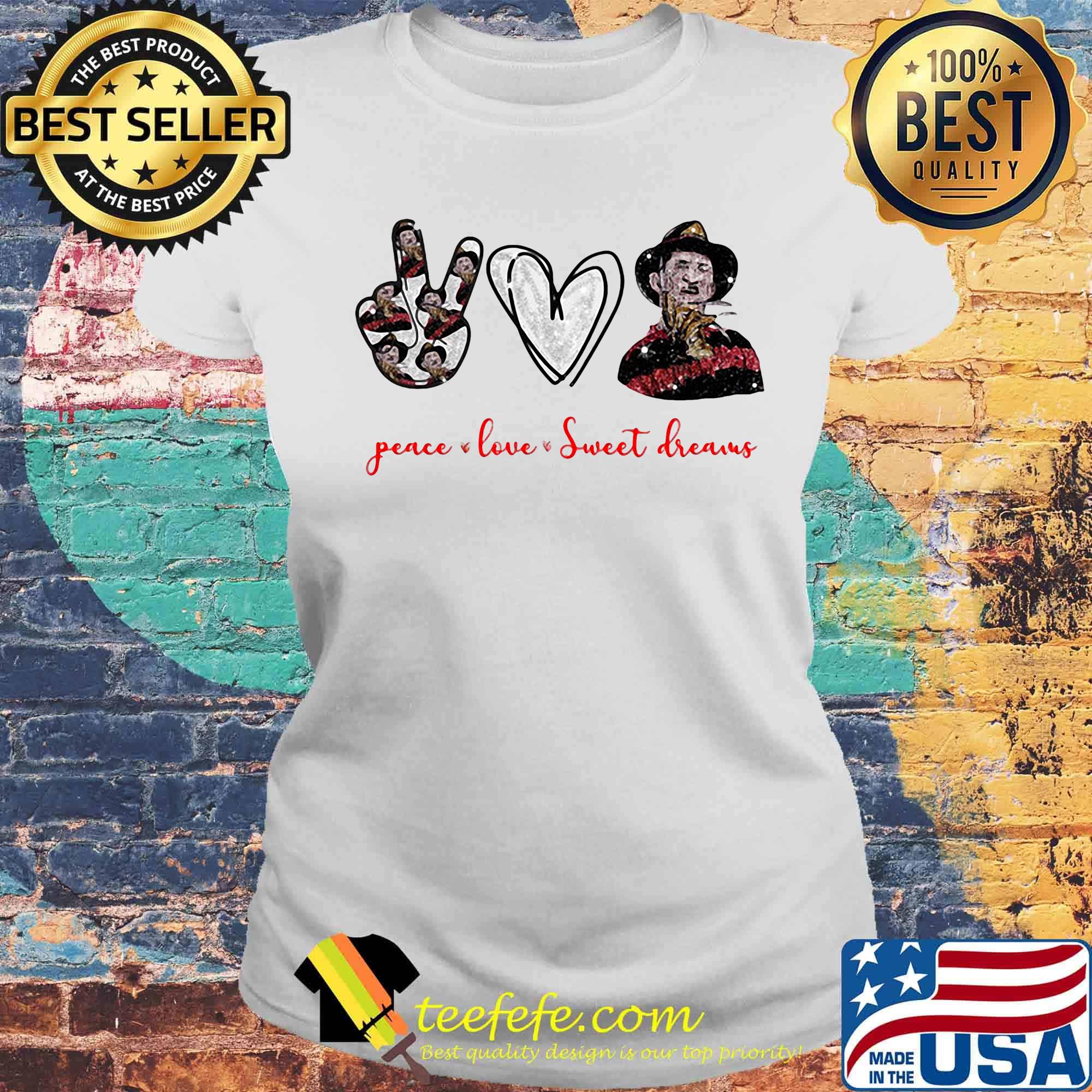 Halloween peace love sweet dreams s Laides tee Halloween peace love sweet dreams s Laides tee
