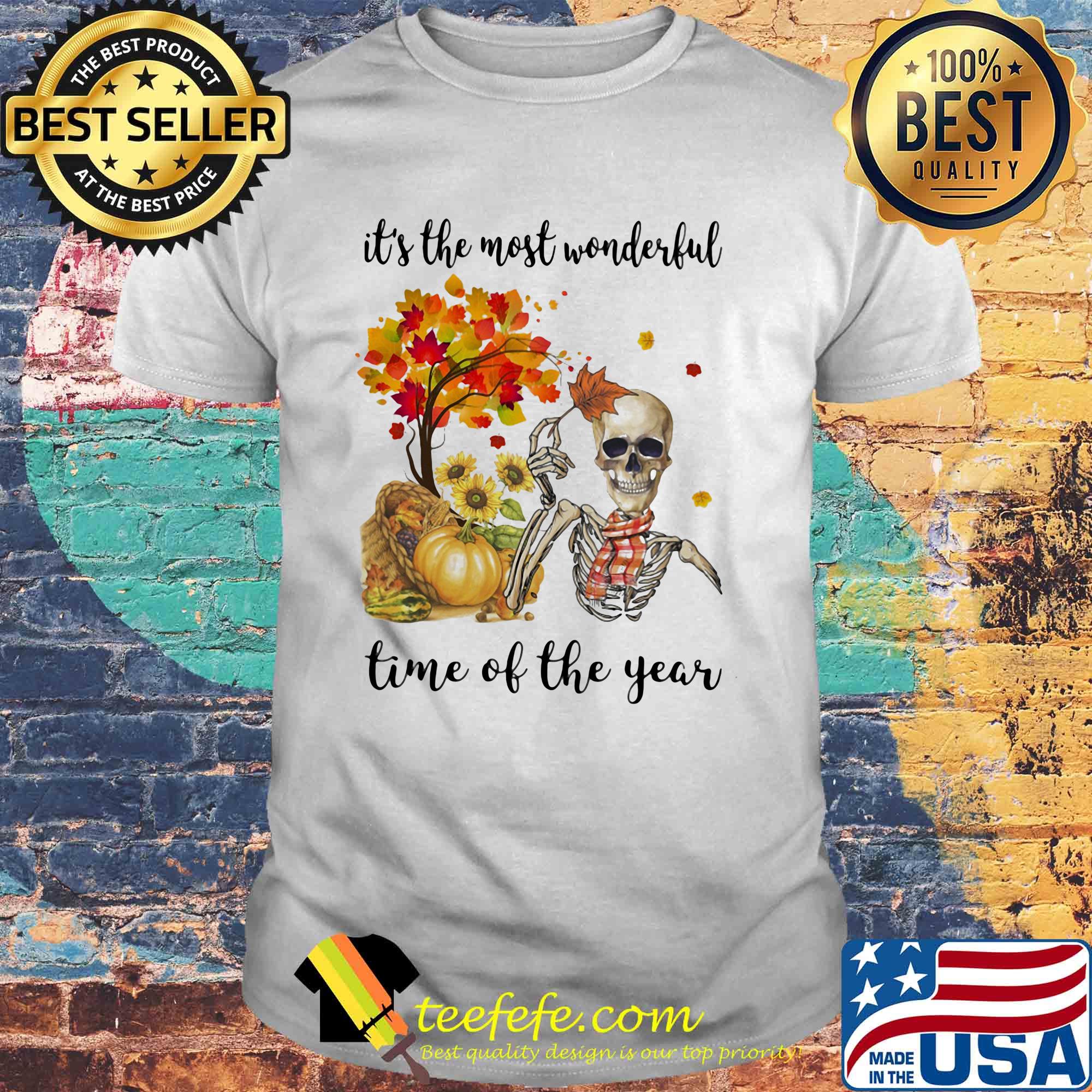 Halloween skeleton it's the most beautiful time of the year shirt