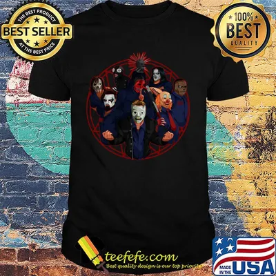 Halloween slipknot band horror characters shirt