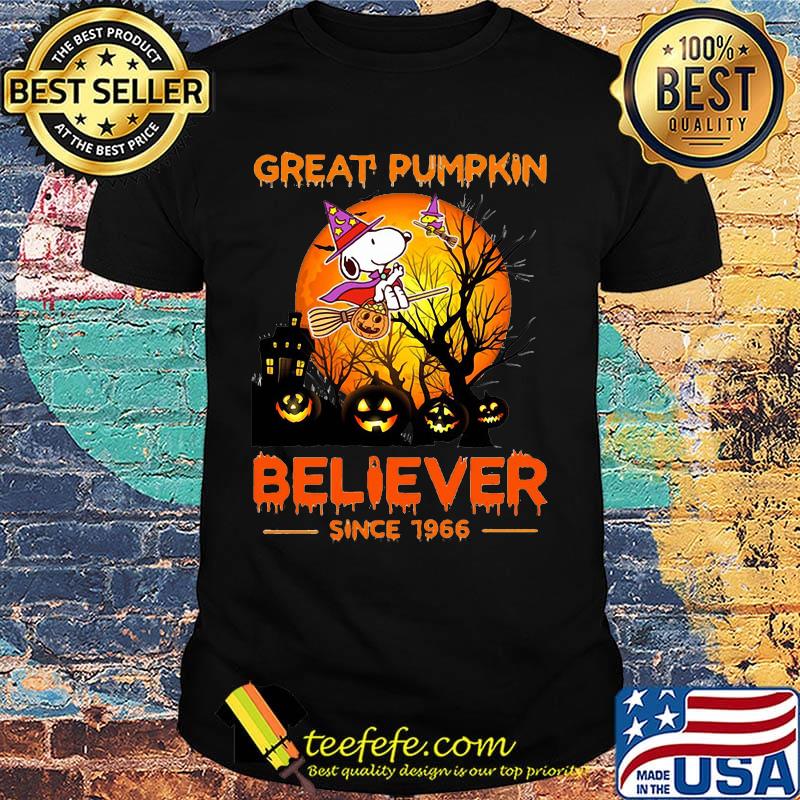 Halloween snoopy great pumpkin believer since 1966 shirt