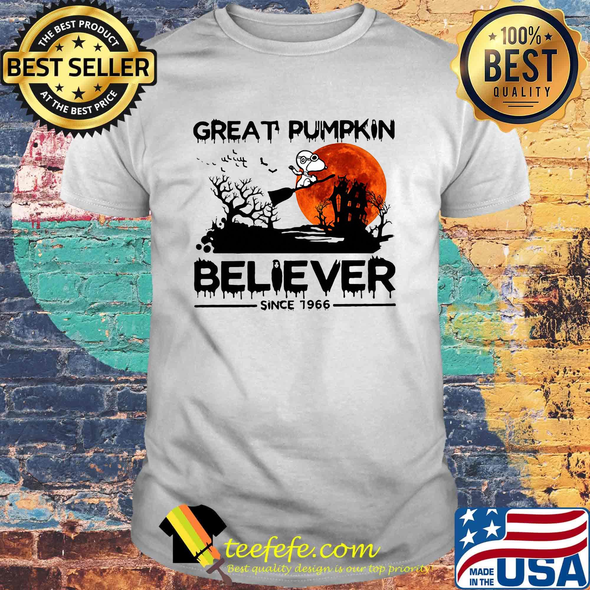 Halloween snoopy great pumpkin believer since 1966 sunset shirt Halloween snoopy great pumpkin believer since 1966 sunset shirt
