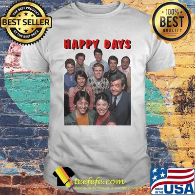 Happy days characters smiling retro shirt