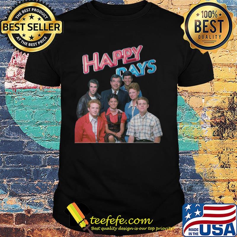 Happy days smiling characters retro shirt