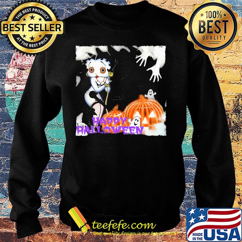 Happy halloween betty boop pumpkin boo s Sweater Happy halloween betty boop pumpkin boo s Sweater
