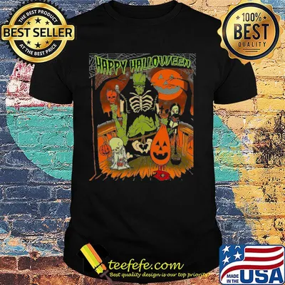 Happy Halloween Ghost And Skeleton Shirt