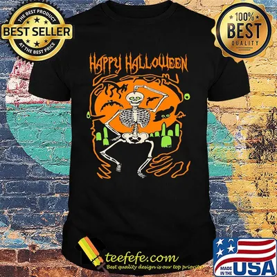 Happy Halloween Skeleton Night Cemetery Shirt