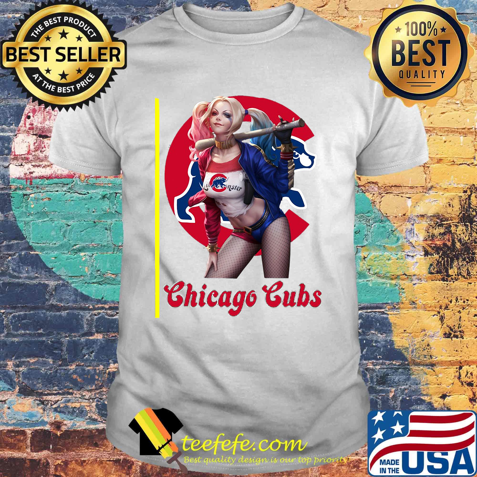 Harley quinn chicago cubs baseball shirt
