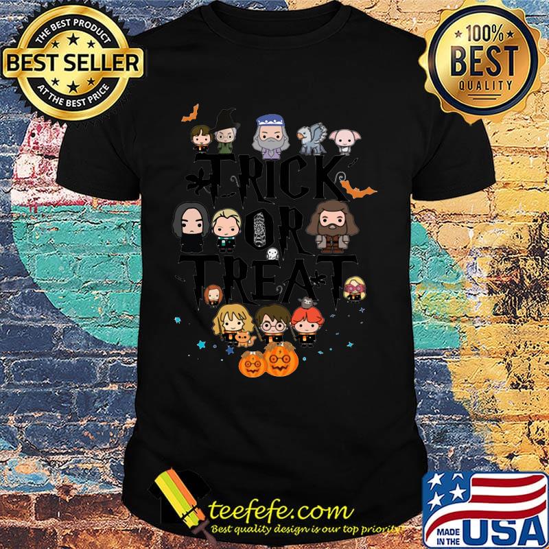 Harry potter characters chibi trick or treat shirt