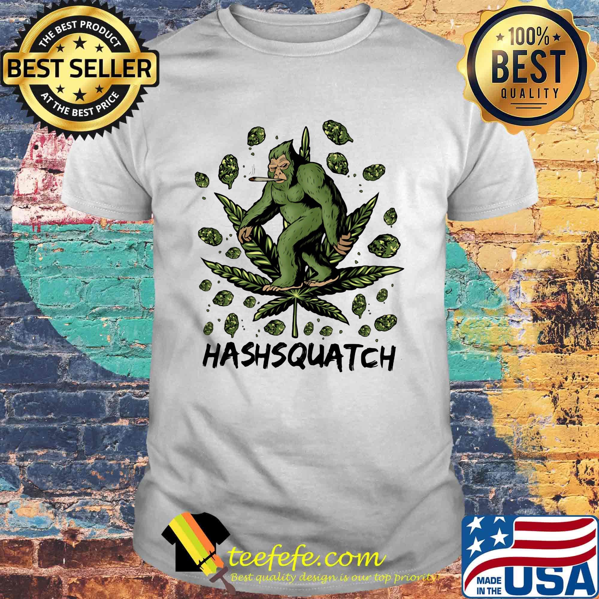 Hashsquatch Apes Weed Green Shirt