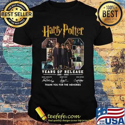 Hatty potter 19 years of release 2001  2020 thank you for the memories signatures shirt