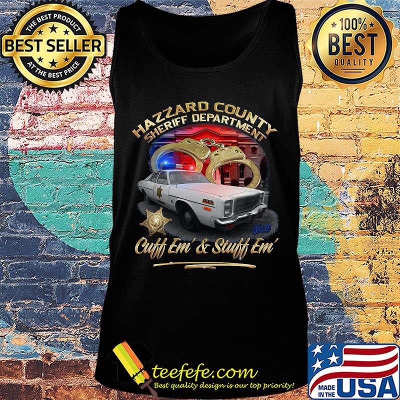 Hazzard country sheriff department cuff em' and stuff em' car number 8 left police badge The White House shrit Tank top Hazzard country sheriff department cuff em' and stuff em' car number 8 left police badge The White House shrit Tank top