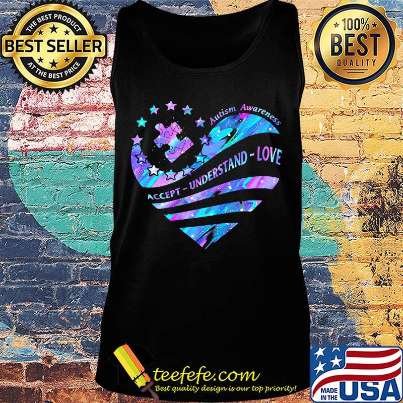 Heart autism awareness accept understand love s Tank top Heart autism awareness accept understand love s Tank top
