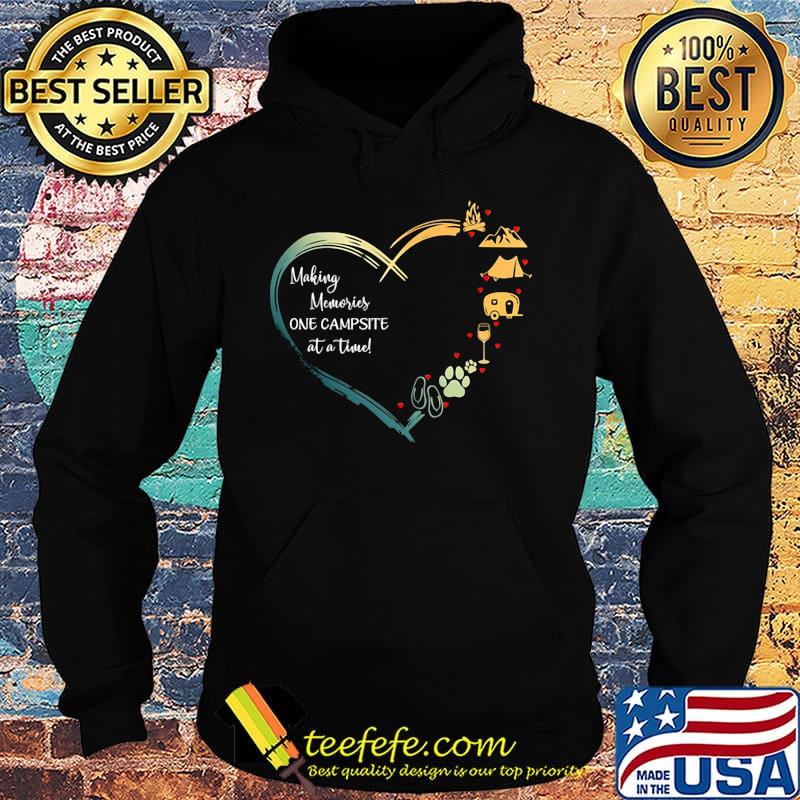 Heart making memories one campsite at a time flip-flop paw wine camping mountain fire s Hoodie Heart making memories one campsite at a time flip-flop paw wine camping mountain fire s Hoodie