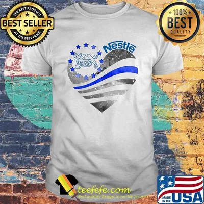 Heart nestle logo american flag happy independence day shirt