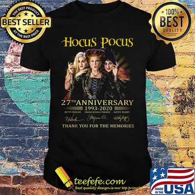 Hocus pocus 27th anniversary 1993 2020 thank you for the memories signatures shirt