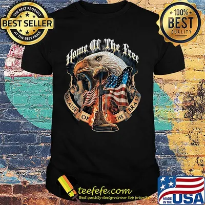 Home Of The Free Eagle American Flag Independence Day Shoes Gun Shirt