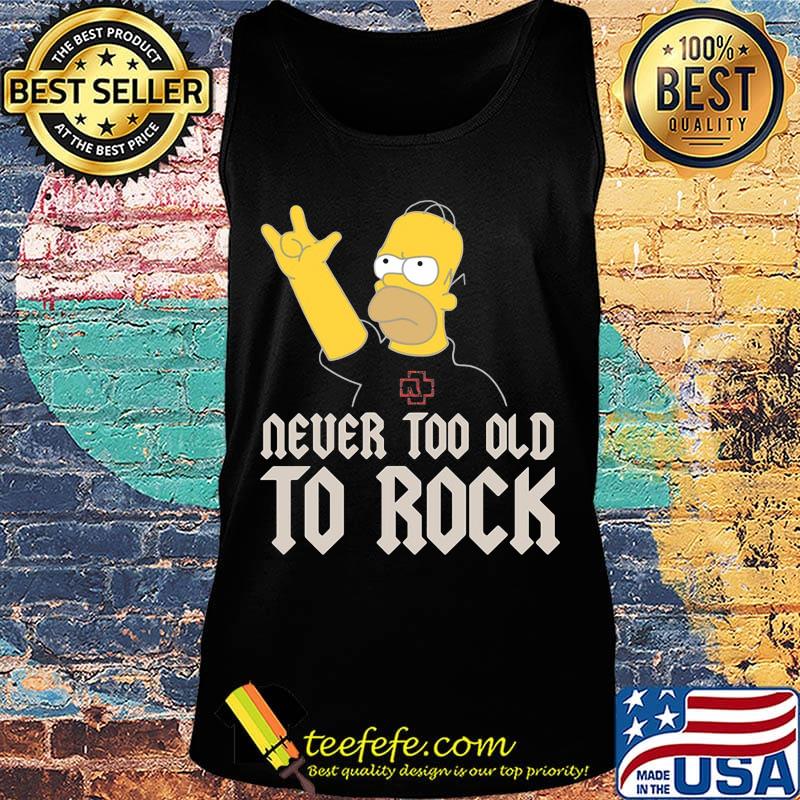 Homer simpson band rocking rammstein band never too old to rock s Tank top Homer simpson band rocking rammstein band never too old to rock s Tank top