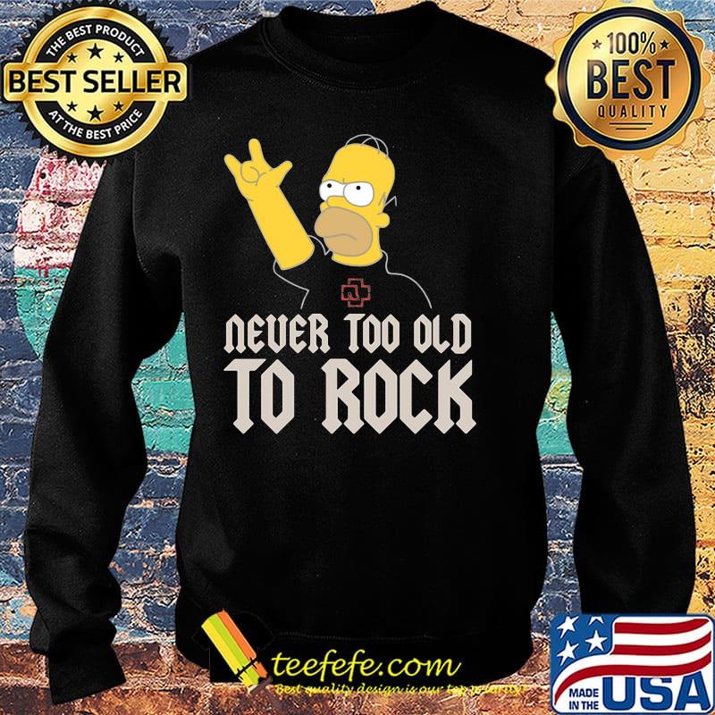 Homer simpson rocking rammstein band never too old to rock s Sweater Homer simpson rocking rammstein band never too old to rock s Sweater