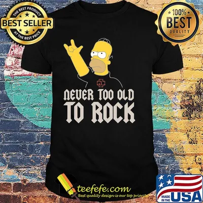 Homer simpson rocking rammstein band never too old to rock shirt