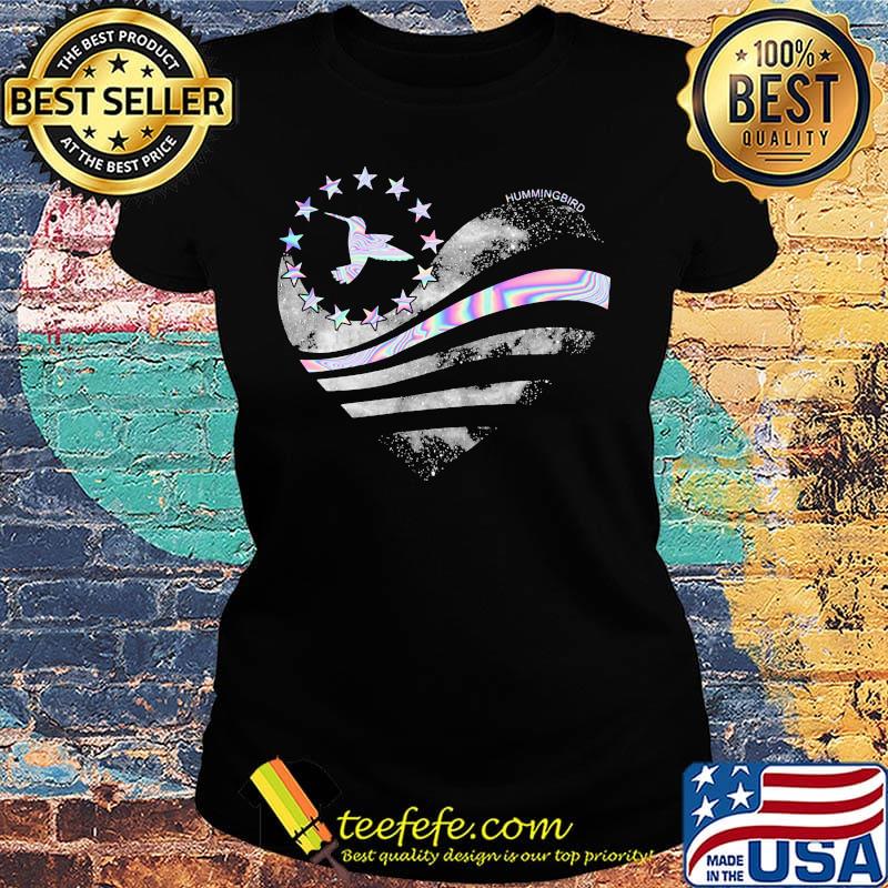 Hummingbird hologram heart Diamond Shirt Ladies tee Hummingbird hologram heart Diamond Shirt Ladies tee