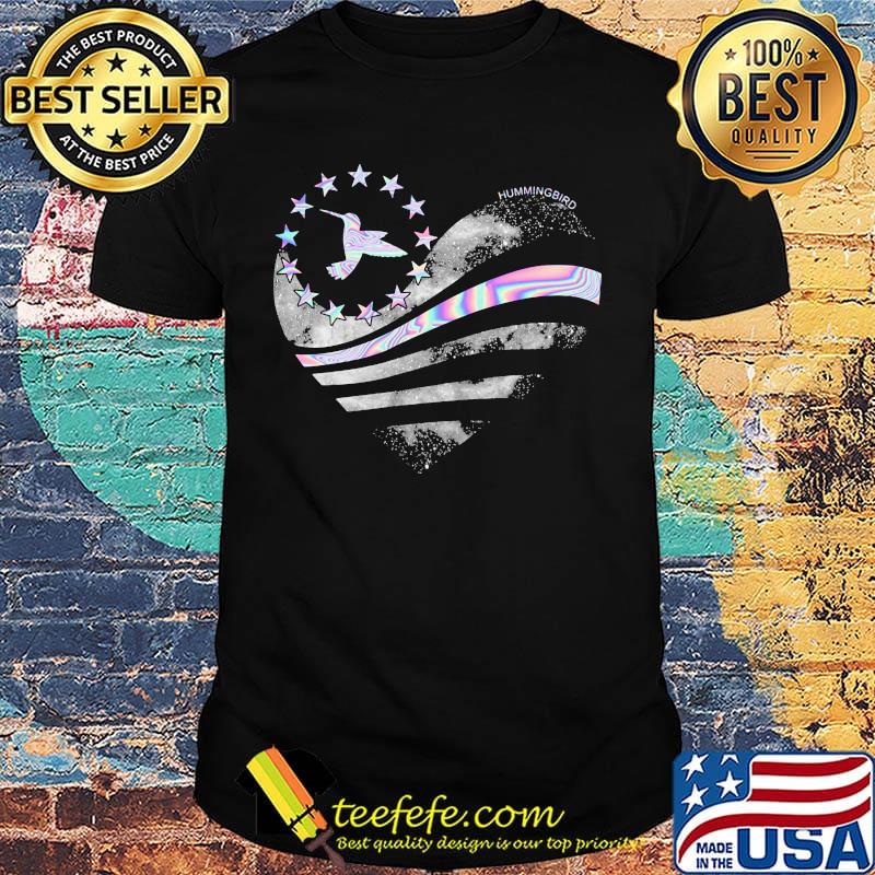 Hummingbird hologram heart Diamond Shirt