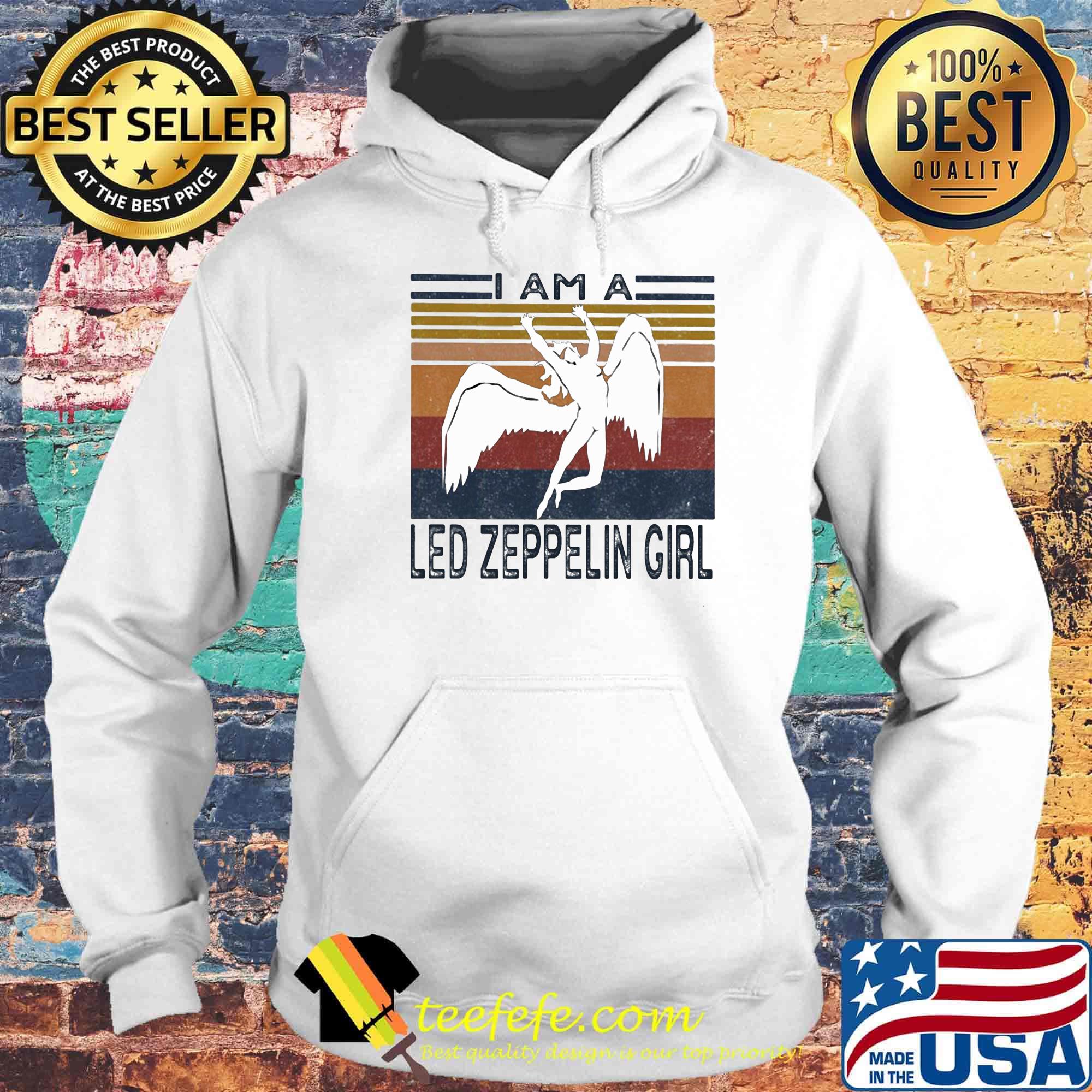 I am a led zeppelin girl vintage retro s Hoodie I am a led zeppelin girl vintage retro s Hoodie