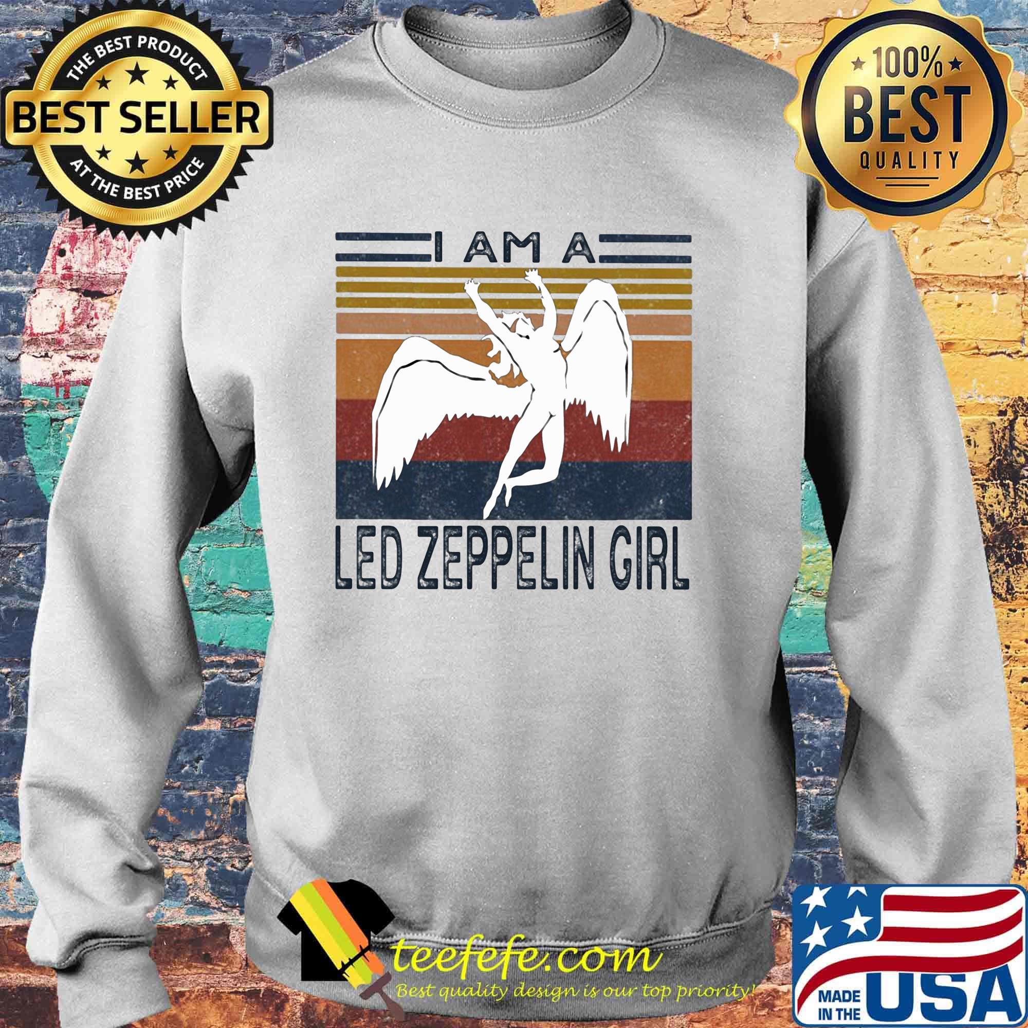 I am a led zeppelin girl vintage retro s Sweater I am a led zeppelin girl vintage retro s Sweater