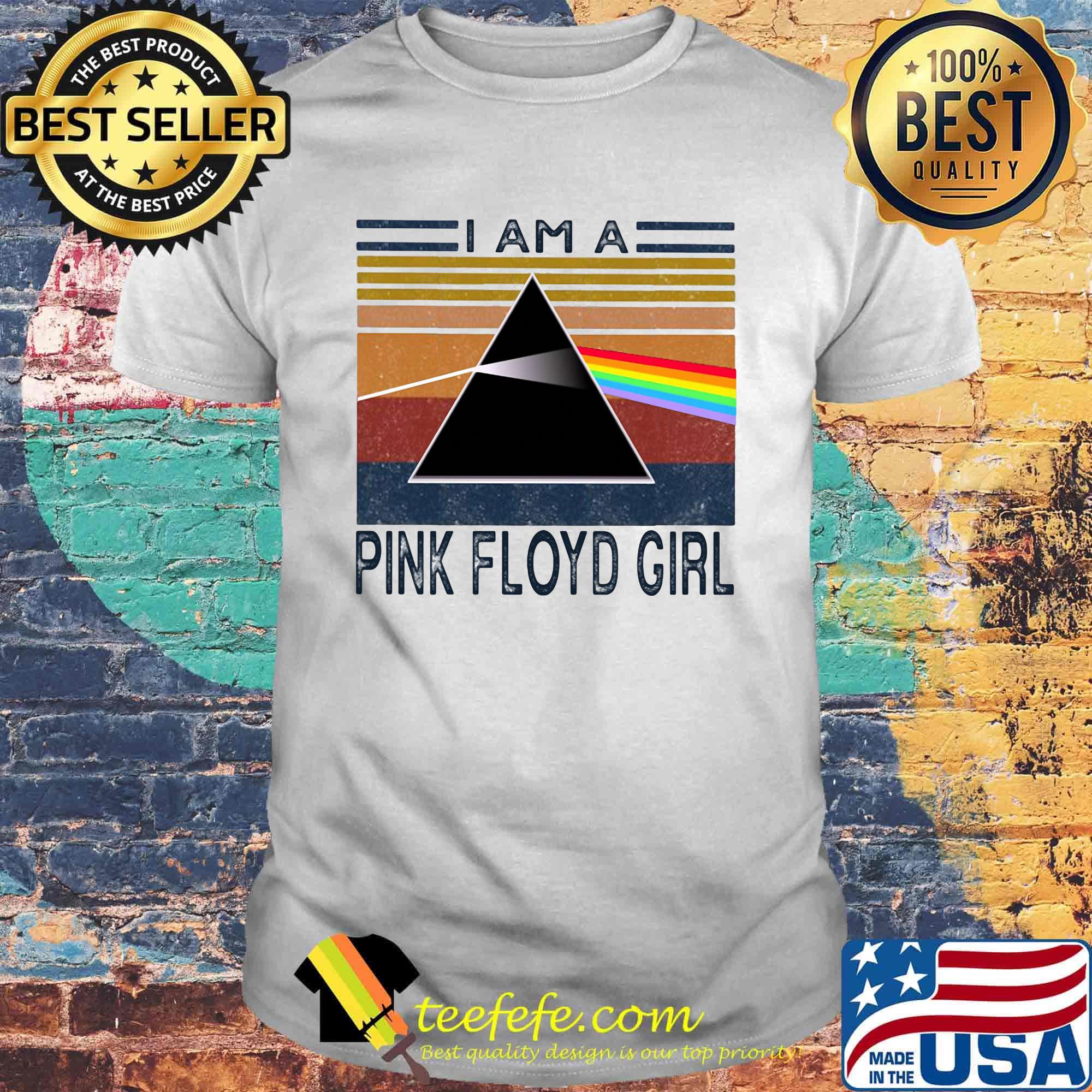 I am a pink floyd girl vintage retro shirt