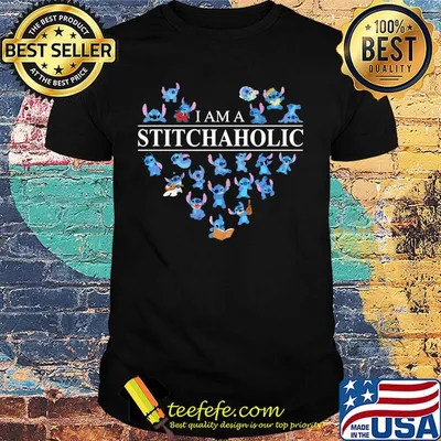 I am a stitch aholic heart shirt