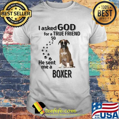 I asked God for a true friend so he sent me a boxer footprint shirt