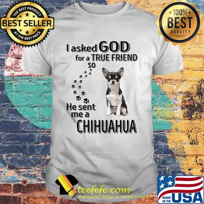 I asked God for a true friend so he sent me a chihuahua footprint shirt