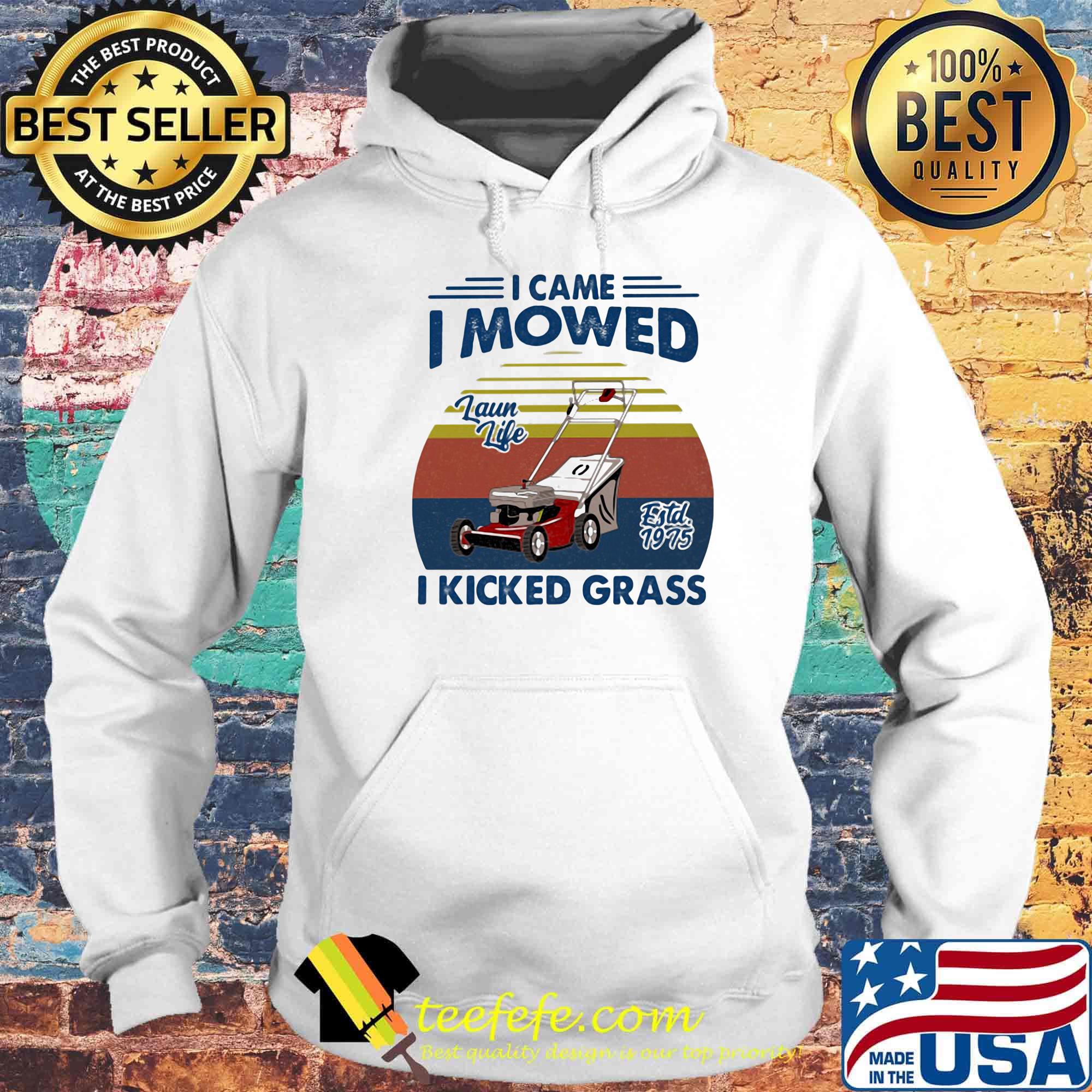 I came I mowed I kicked grass vintage retro s Hoodie I came I mowed I kicked grass vintage retro s Hoodie