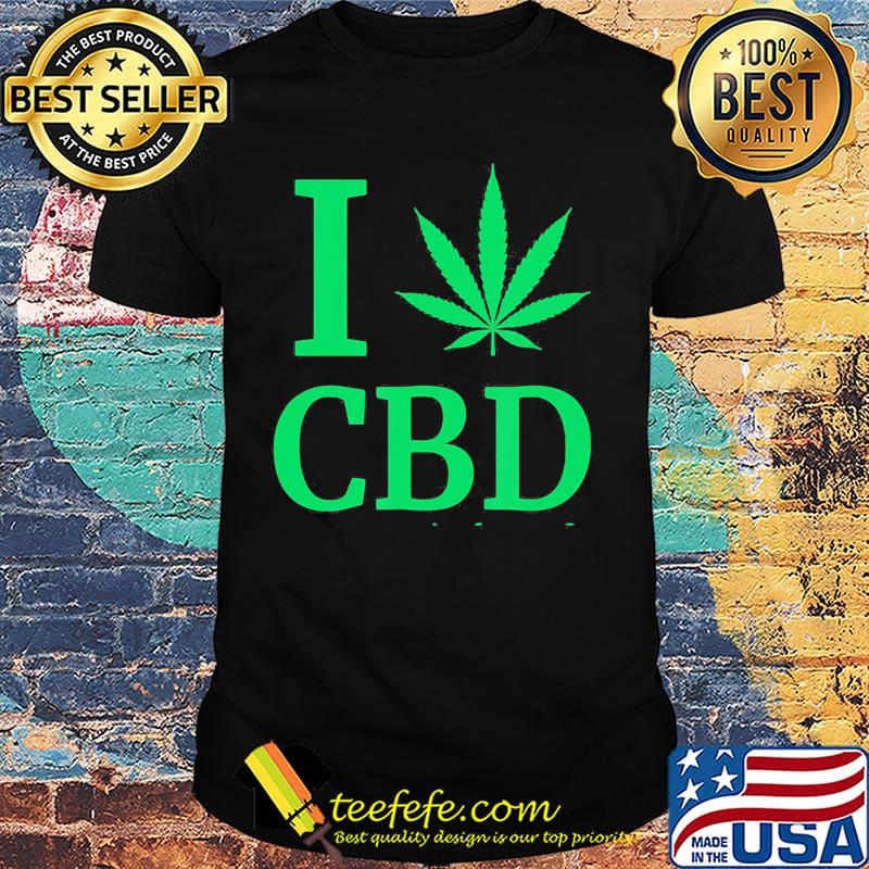 I CBD weed leaf green shirt I CBD weed leaf green shirt