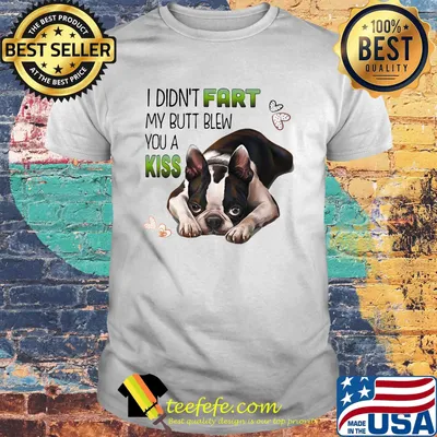 I didn't fart my butt blew you a kiss heart dog shirt