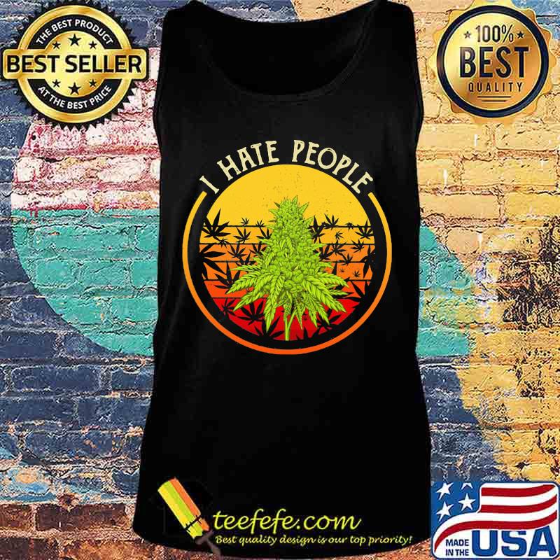 I hate people weed vintage retro s Tank top I hate people weed vintage retro s Tank top