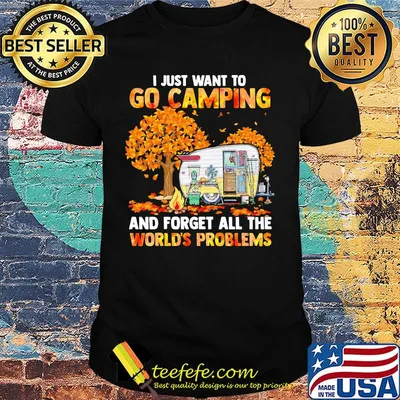 I Just Want To Go Camping And Forget All The World's Problems Shirt
